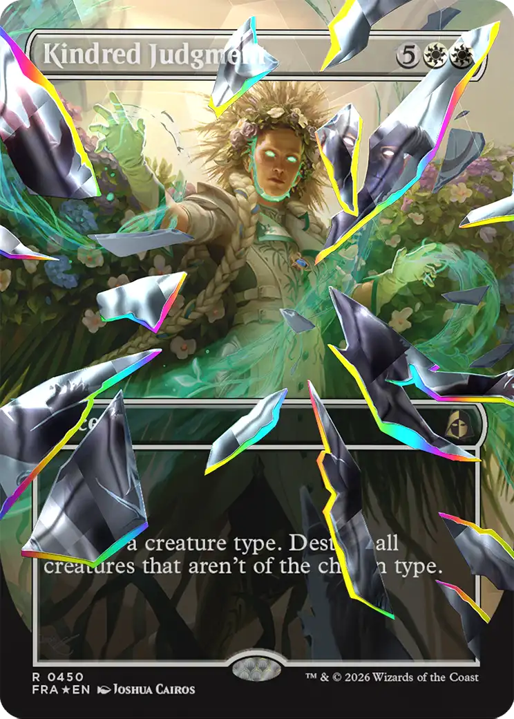 Kindred Judgment (Borderless) (Facet Foil) [Reality Fracture] | Tacoma Games