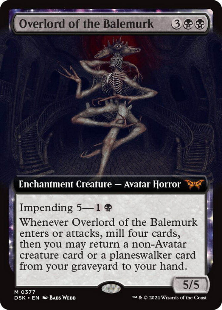 Overlord of the Balemurk (Extended Art) [Duskmourn: House of Horror] | Tacoma Games