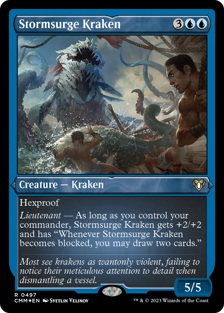 Stormsurge Kraken (Foil Etched) [Commander Masters] | Tacoma Games