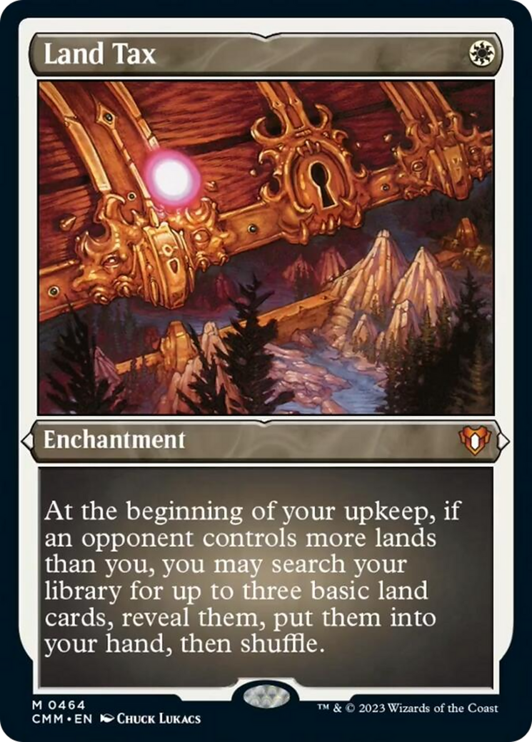 Land Tax (Foil Etched) [Commander Masters] | Tacoma Games