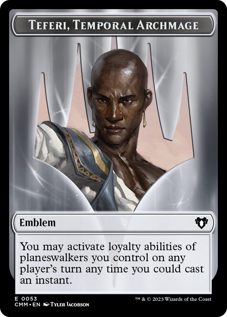 Teferi, Temporal Archmage Emblem [Commander Masters Tokens] | Tacoma Games