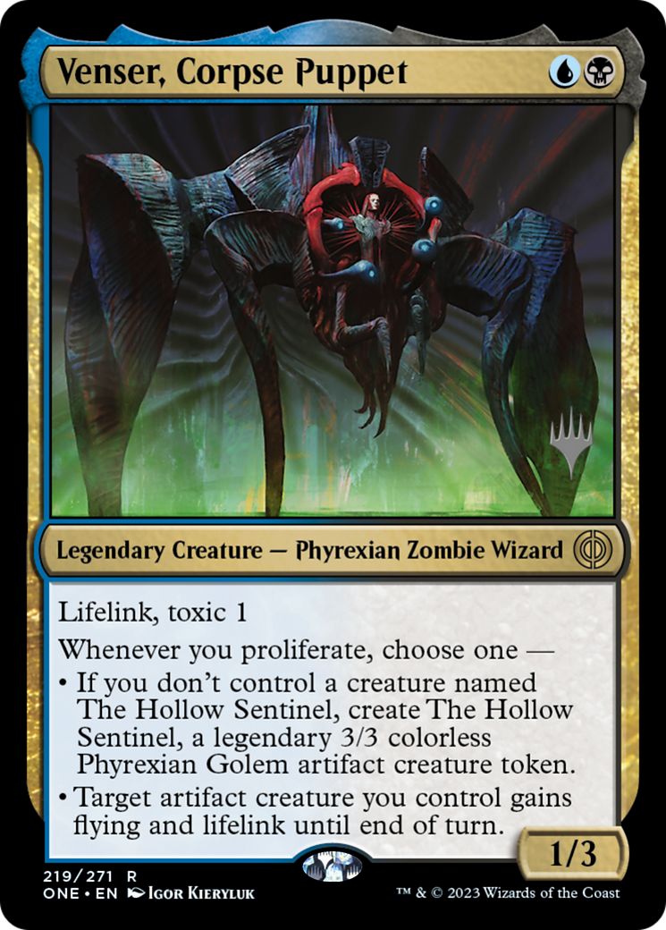 Venser, Corpse Puppet (Promo Pack) [Phyrexia: All Will Be One Promos] | Tacoma Games