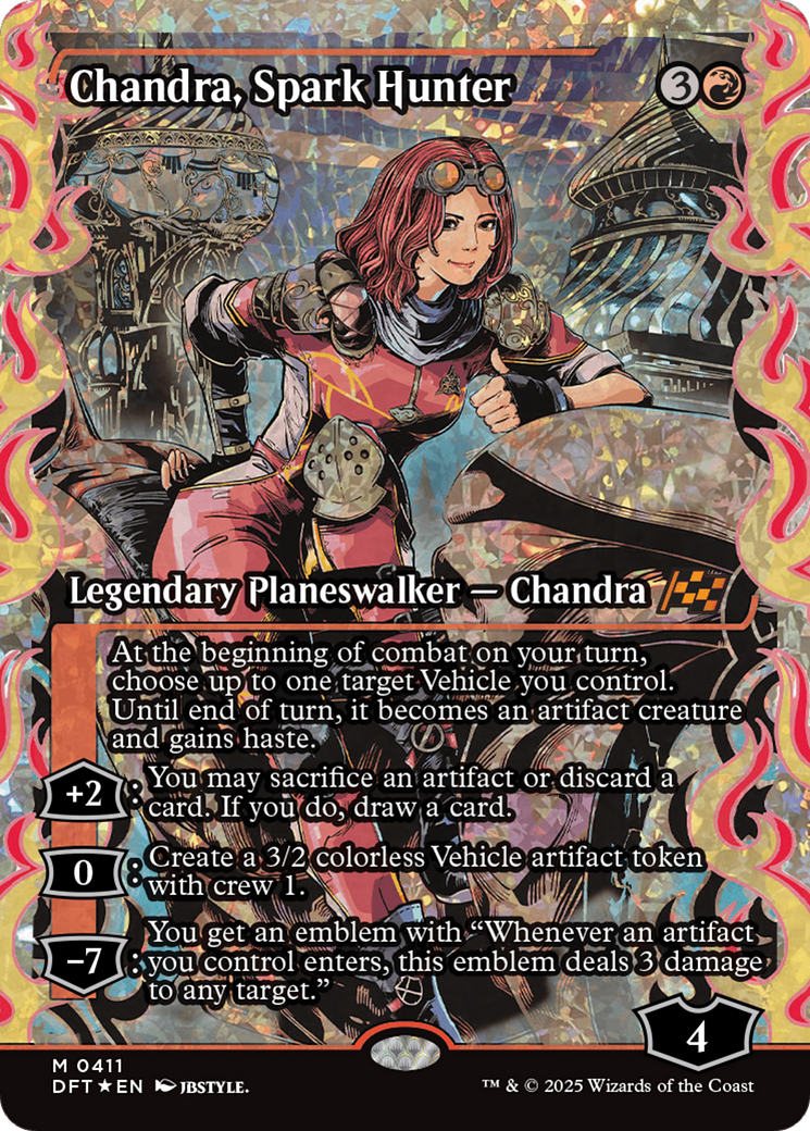 Chandra, Spark Hunter (Showcase) (Fracture Foil) [Aetherdrift] | Tacoma Games