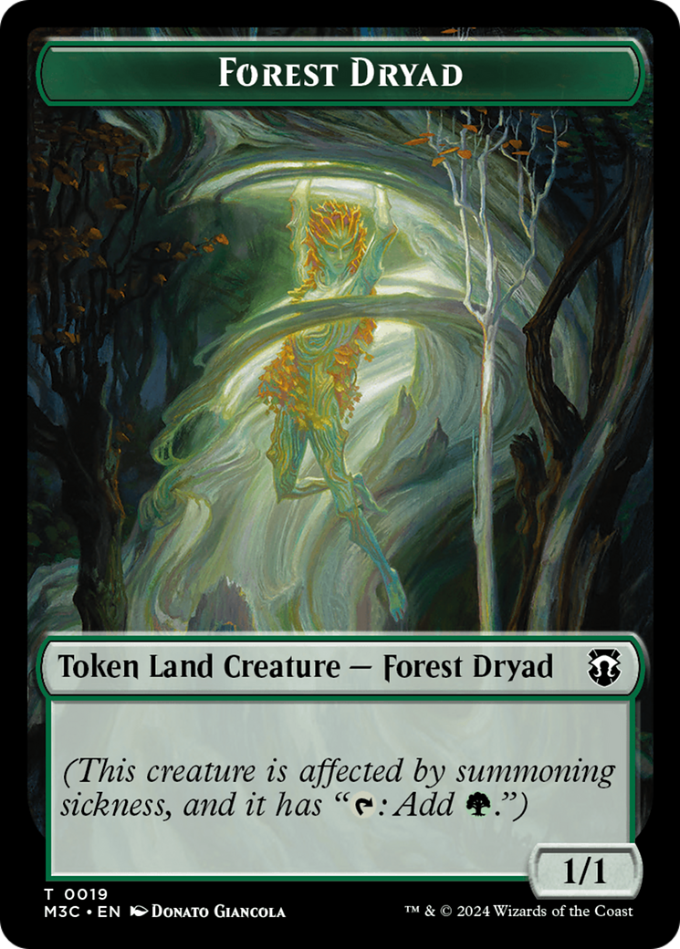 Forest Dryad // Boar Double-Sided Token [Modern Horizons 3 Commander Tokens] | Tacoma Games