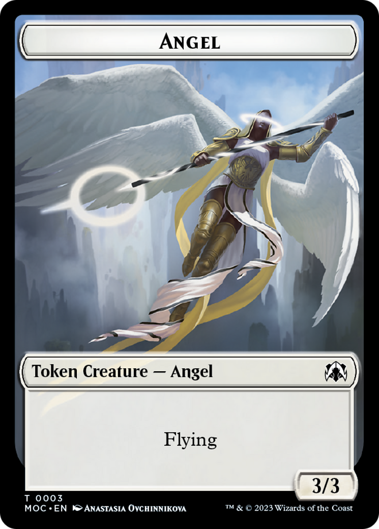Angel (3) // Demon Double-Sided Token [March of the Machine Commander Tokens] | Tacoma Games