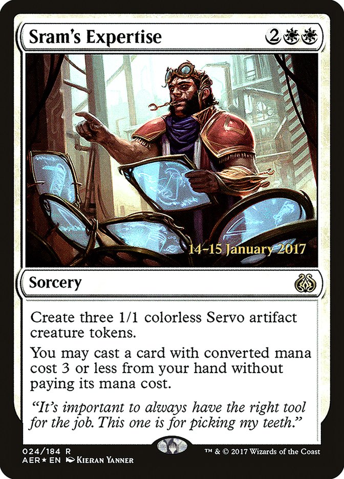 Sram's Expertise [Aether Revolt Prerelease Promos] | Tacoma Games