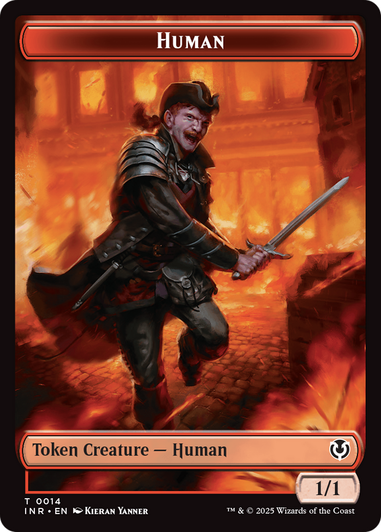 Human (0014) // Emblem - Chandra, Dressed to Kill Double-Sided Token [Innistrad Remastered Tokens] | Tacoma Games