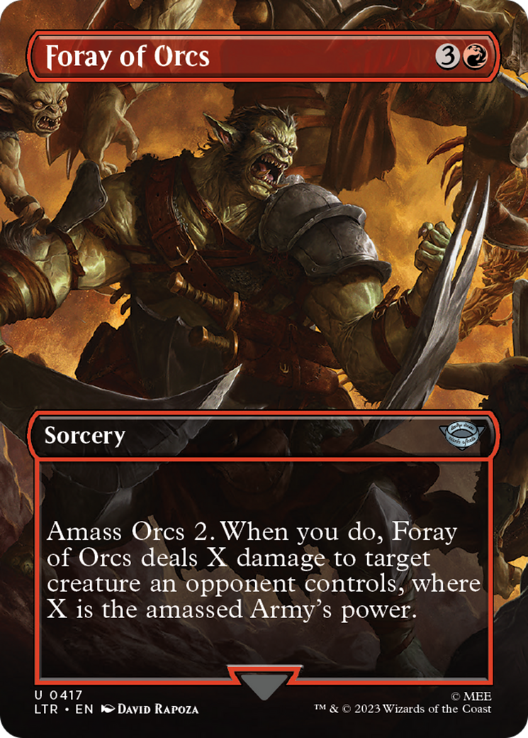 Foray of Orcs (Borderless Alternate Art) [The Lord of the Rings: Tales of Middle-Earth] | Tacoma Games