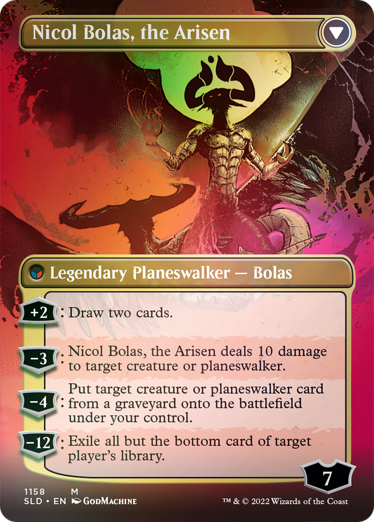 Nicol Bolas, the Ravager // Nicol Bolas, the Arisen (Borderless) [Secret Lair: From Cute to Brute] | Tacoma Games