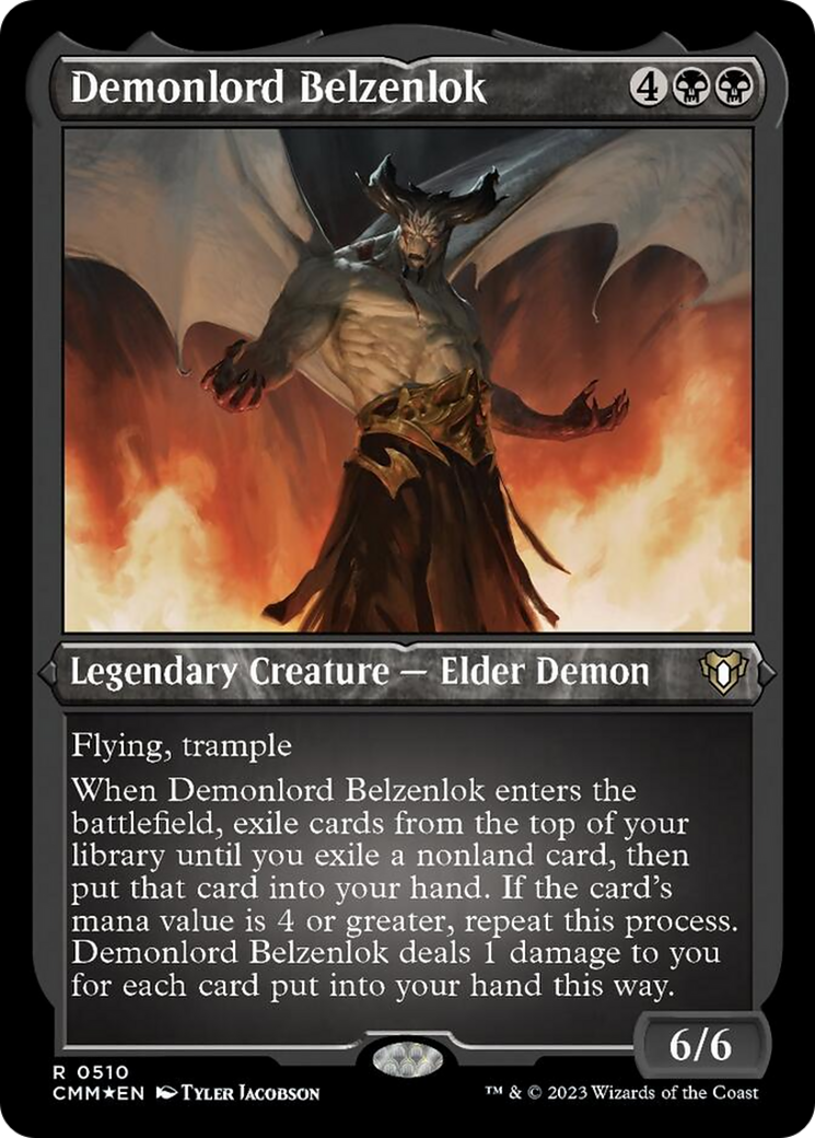 Demonlord Belzenlok (Foil Etched) [Commander Masters] | Tacoma Games