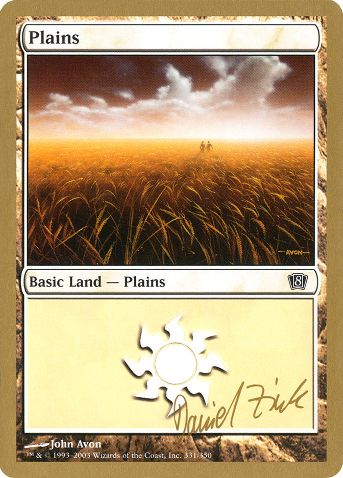 Plains (dz331) (Daniel Zink) [World Championship Decks 2003] | Tacoma Games