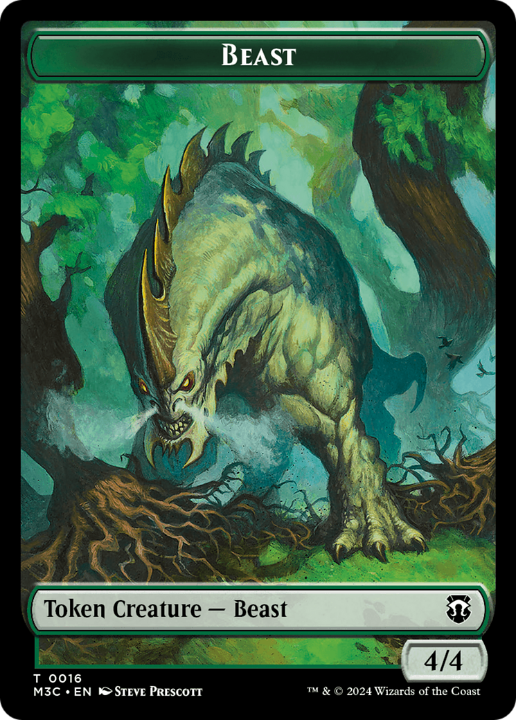Beast (0016) // Copy Double-Sided Token [Modern Horizons 3 Commander Tokens] | Tacoma Games