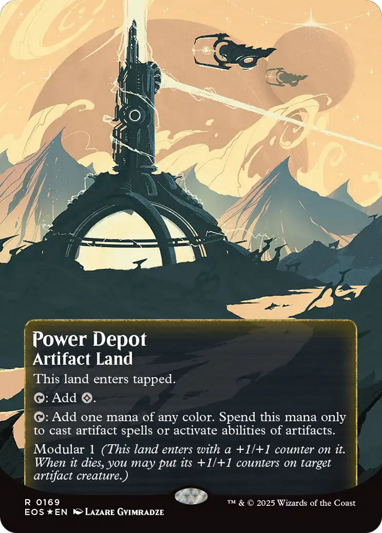 Power Depot (0169) (Borderless) (Galaxy Foil) [Edge of Eternities: Stellar Sights] | Tacoma Games