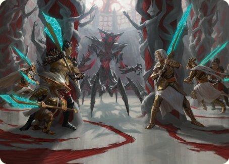 Goldwardens' Gambit Art Card [Phyrexia: All Will Be One Art Series] | Tacoma Games