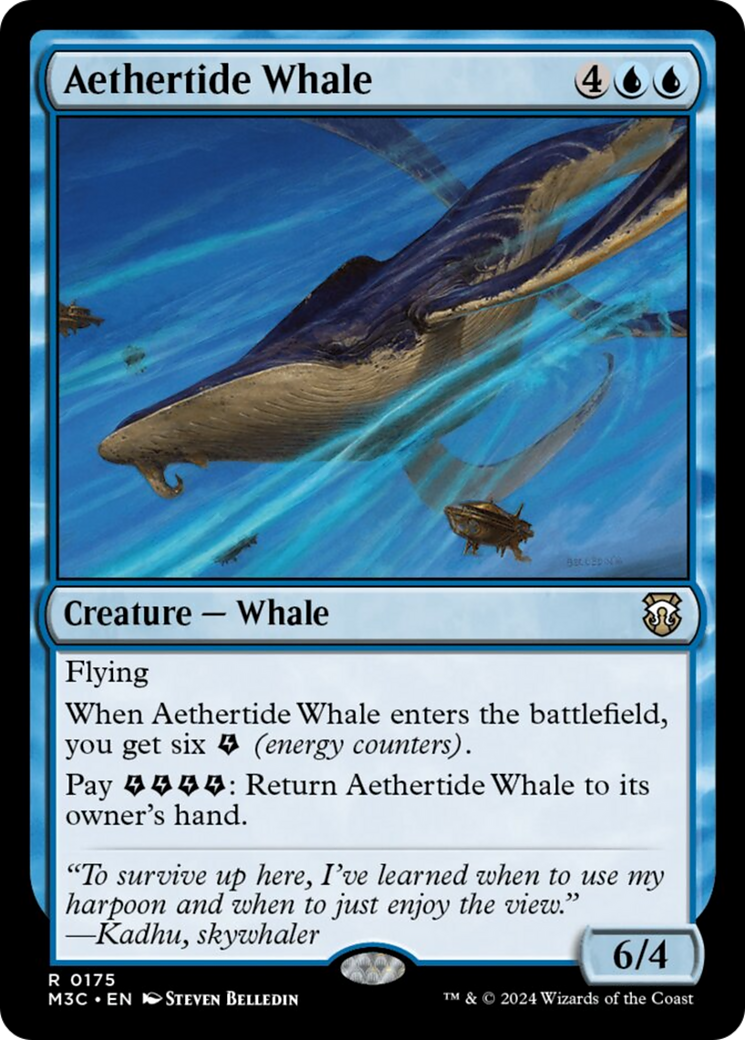 Aethertide Whale (Ripple Foil) [Modern Horizons 3 Commander] | Tacoma Games