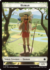 Copy // Human Double-Sided Token [Foundations Tokens] | Tacoma Games