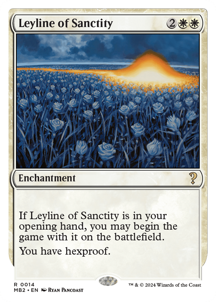 Leyline of Sanctity (White Border) [Mystery Booster 2] | Tacoma Games