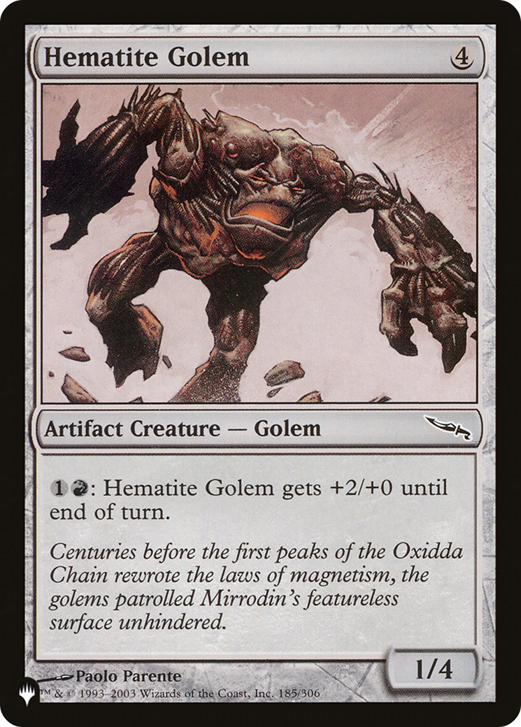 Hematite Golem [The List Reprints] | Tacoma Games