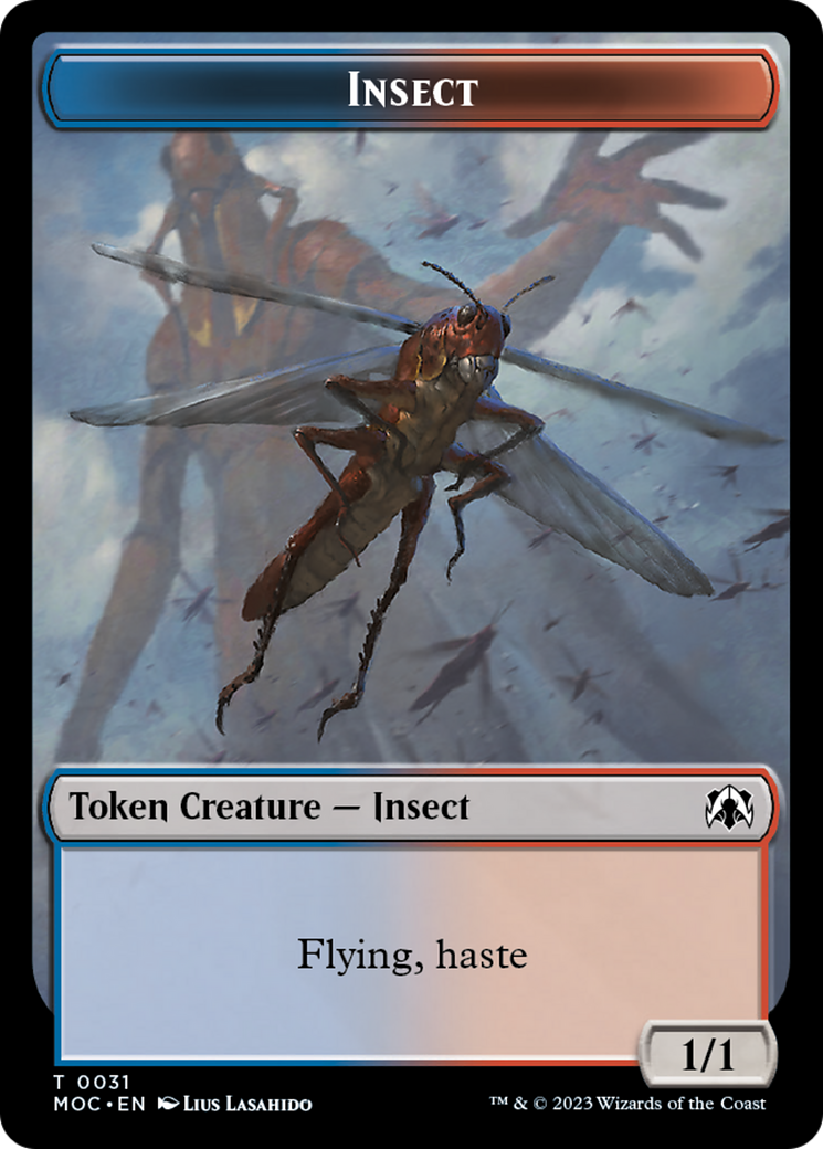 Soldier // Insect Double-Sided Token [March of the Machine Commander Tokens] | Tacoma Games