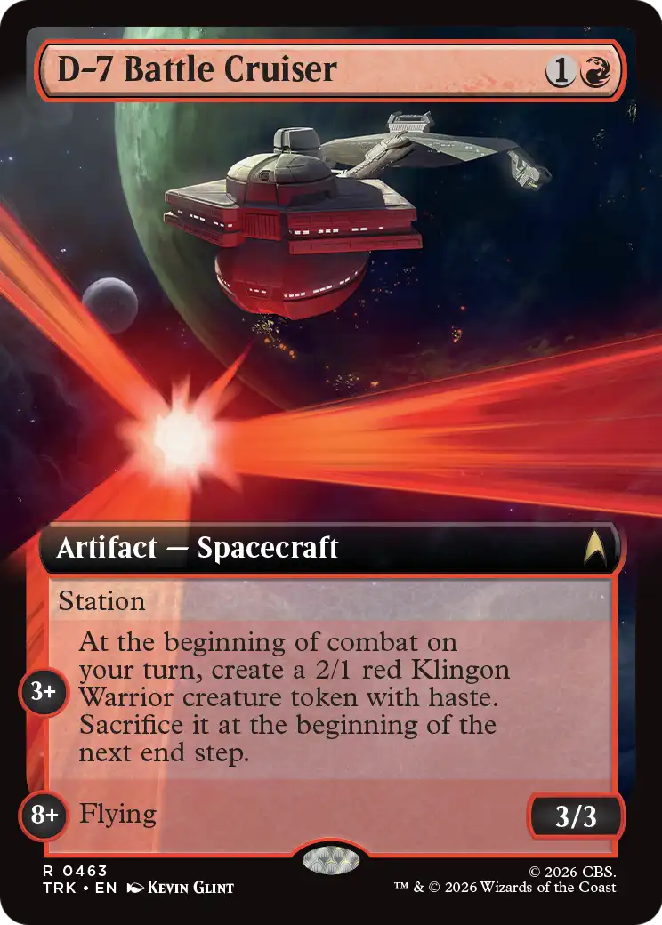 D-7 Battle Cruiser (Extended Art) [Star Trek] | Tacoma Games