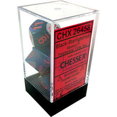 Set of Chessex dice with a clear cube container on a white background | Tacoma Games