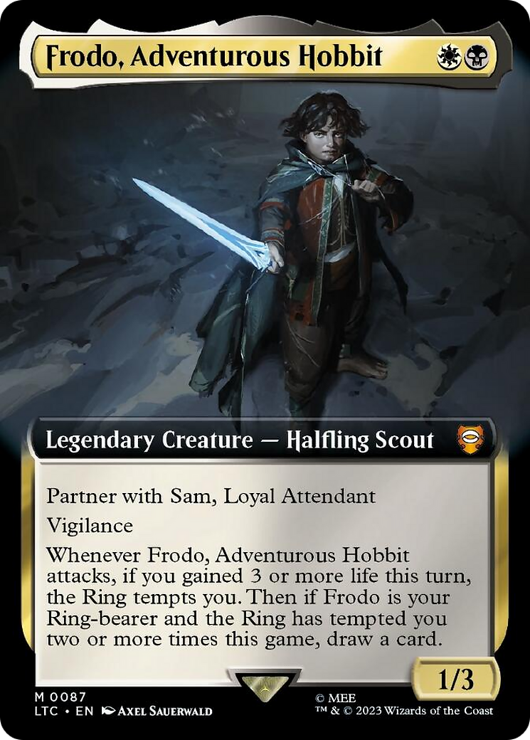 Frodo, Adventurous Hobbit (Extended Art) [The Lord of the Rings: Tales of Middle-Earth Commander] | Tacoma Games