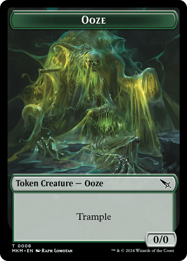 Ooze // A Mysterious Creature Double-Sided Token [Murders at Karlov Manor Tokens] | Tacoma Games