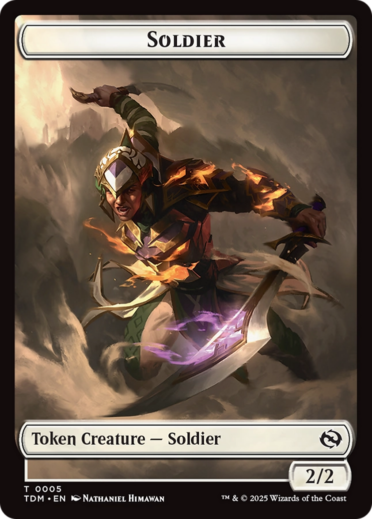 Soldier (0004) // Soldier (0005) Double-Sided Token [Tarkir: Dragonstorm Tokens] | Tacoma Games