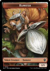 Hamster // Saproling Double-Sided Token [Bloomburrow Commander Tokens] | Tacoma Games