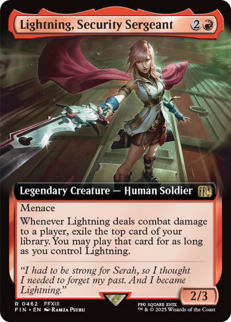 Lightning, Security Sergeant (Extended Art) [FINAL FANTASY] | Tacoma Games