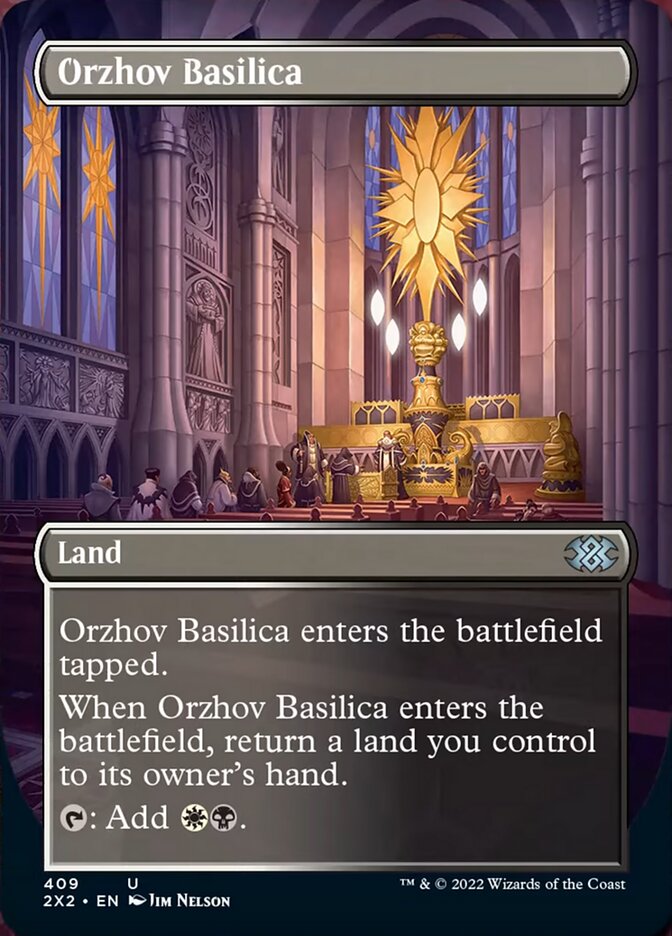 Orzhov Basilica (Borderless Alternate Art) [Double Masters 2022] | Tacoma Games