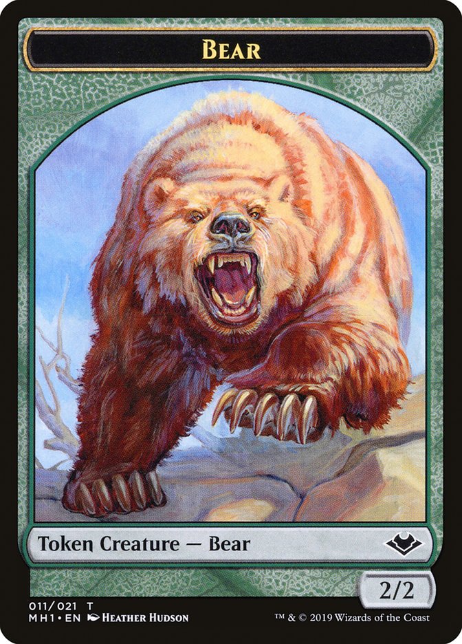 Zombie (007) // Bear (011) Double-Sided Token [Modern Horizons Tokens] | Tacoma Games