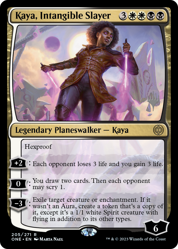 Kaya, Intangible Slayer (Promo Pack) [Phyrexia: All Will Be One Promos] | Tacoma Games