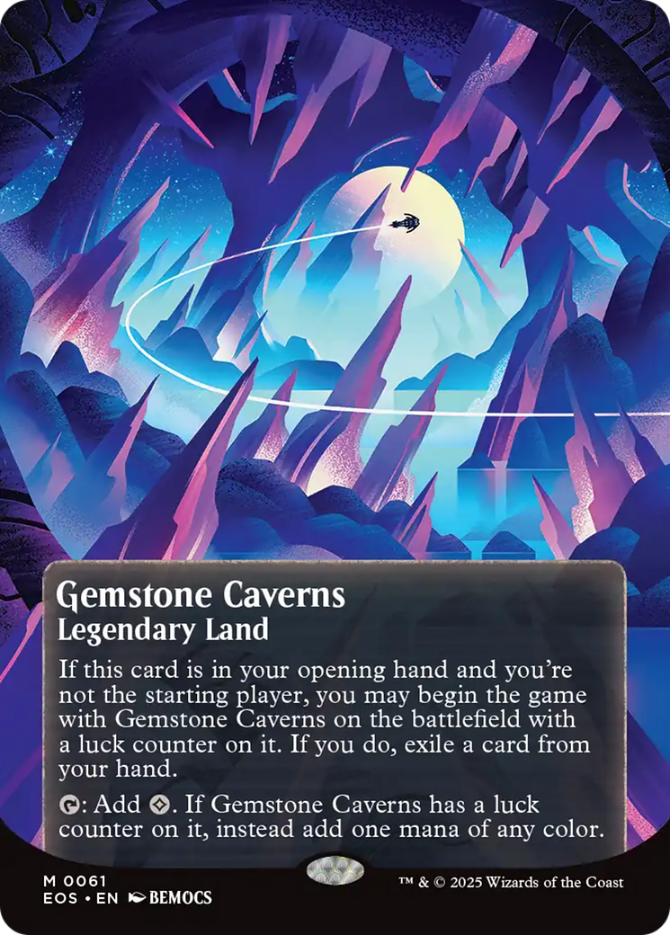 Gemstone Caverns (0061) (Borderless) [Edge of Eternities: Stellar Sights] | Tacoma Games