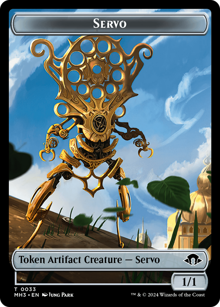 Servo // Phyrexian Golem Double-Sided Token [Modern Horizons 3 Tokens] | Tacoma Games