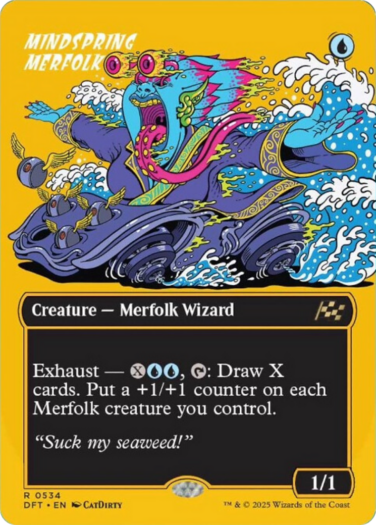 Mindspring Merfolk (Borderless) (First-Place Foil) [Aetherdrift] | Tacoma Games