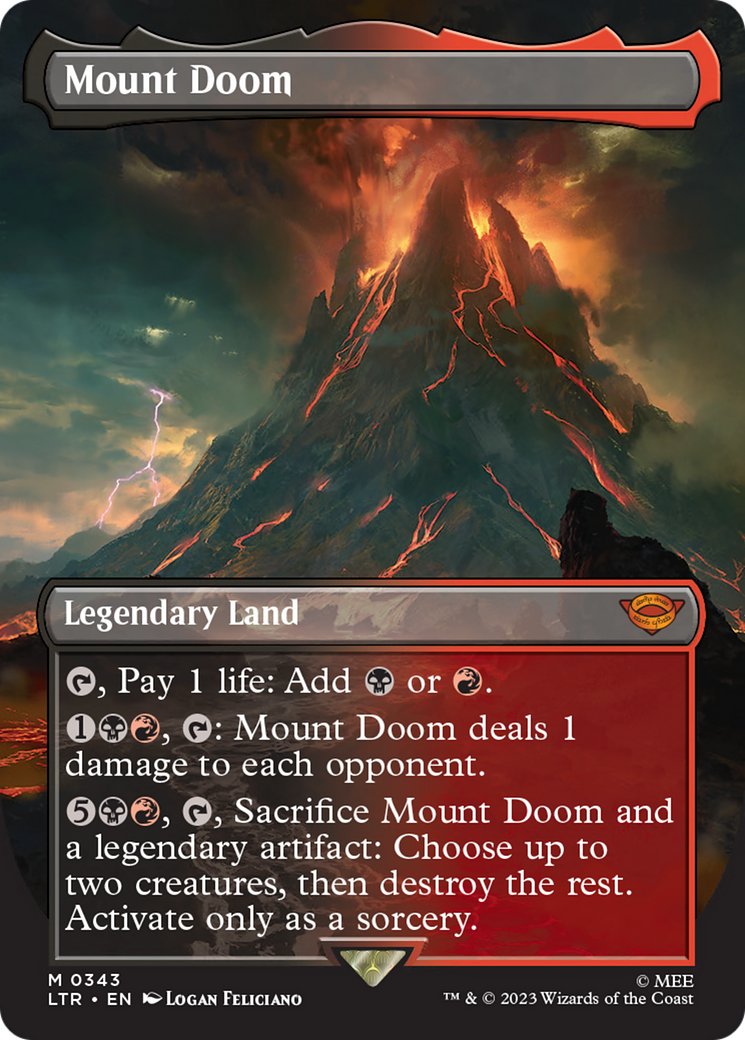 Mount Doom (Borderless Alternate Art) [The Lord of the Rings: Tales of Middle-Earth] | Tacoma Games