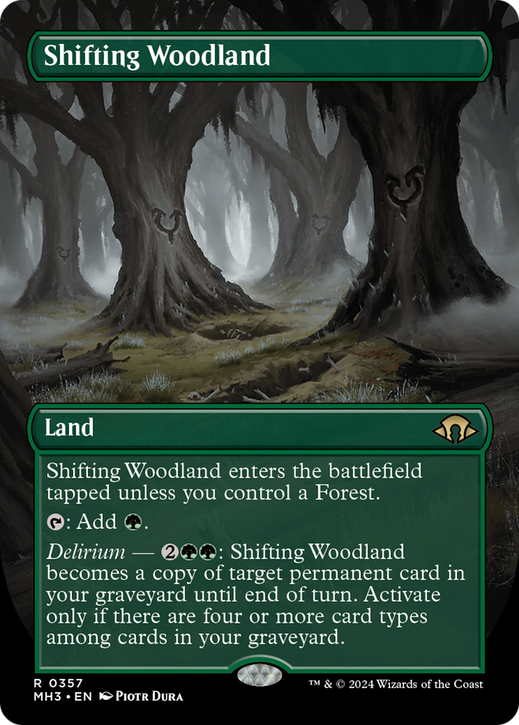 Shifting Woodland (Borderless) [Modern Horizons 3] | Tacoma Games