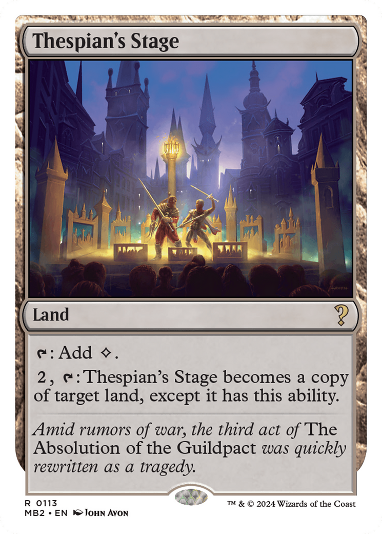 Thespian's Stage (White Border) [Mystery Booster 2] | Tacoma Games
