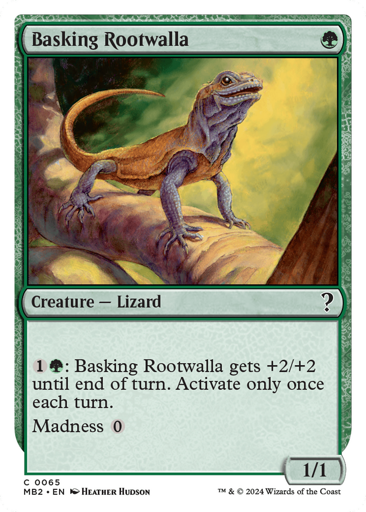 Basking Rootwalla (White Border) [Mystery Booster 2] | Tacoma Games