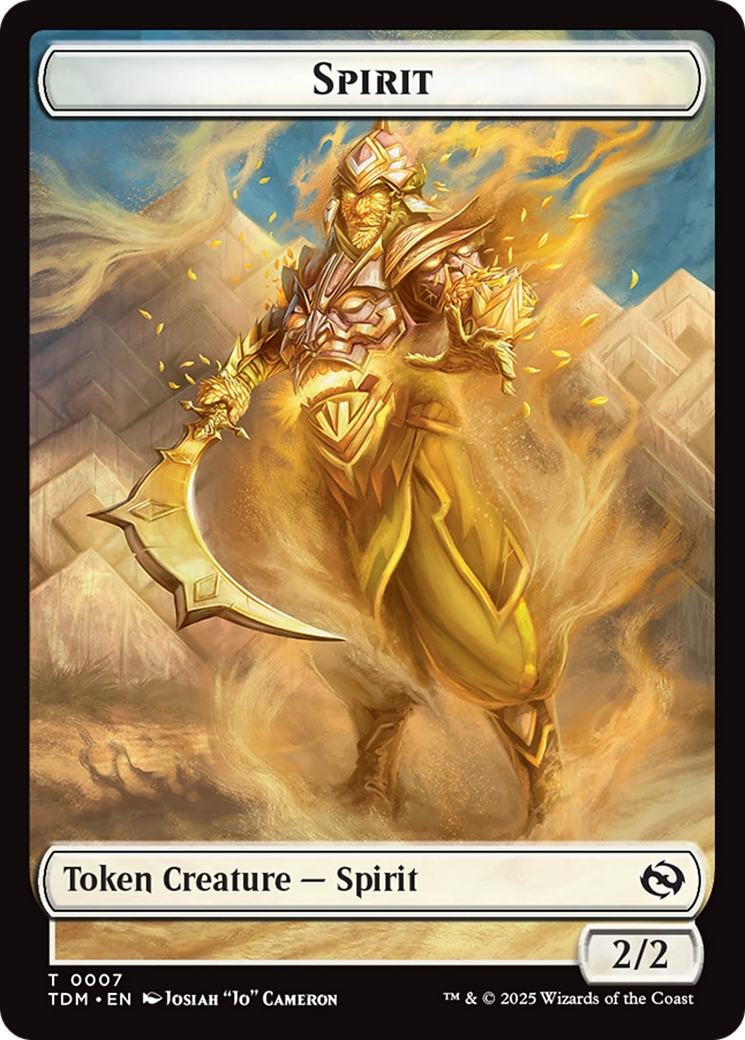 Spirit (0006) // Spirit (0007) Double-Sided Token [Tarkir: Dragonstorm Tokens] | Tacoma Games