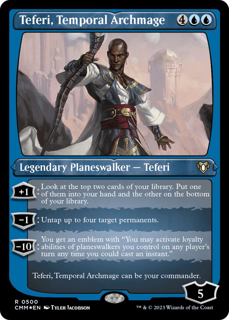 Teferi, Temporal Archmage (Foil Etched) [Commander Masters] | Tacoma Games