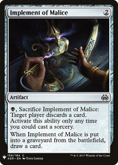 Implement of Malice [Mystery Booster] | Tacoma Games