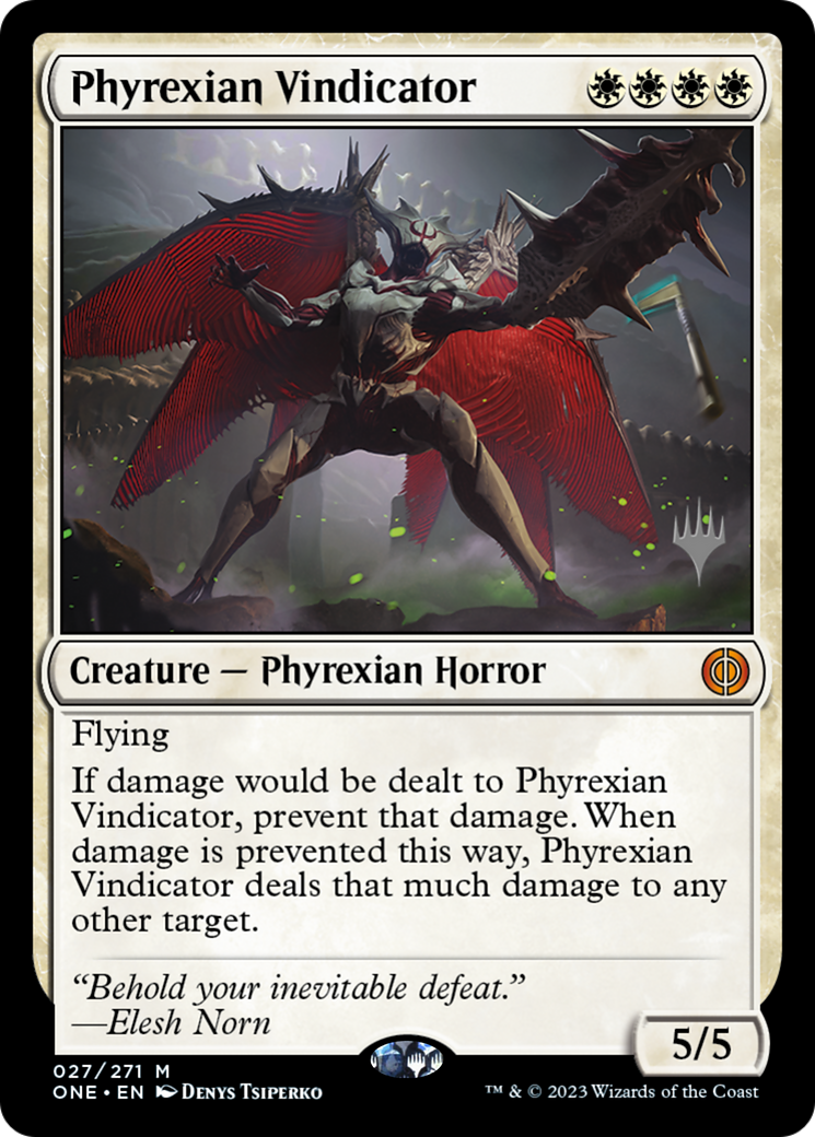 Phyrexian Vindicator (Promo Pack) [Phyrexia: All Will Be One Promos] | Tacoma Games
