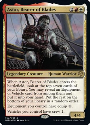 Astor, Bearer of Blades (Promo Pack) [Dominaria United Promos] | Tacoma Games