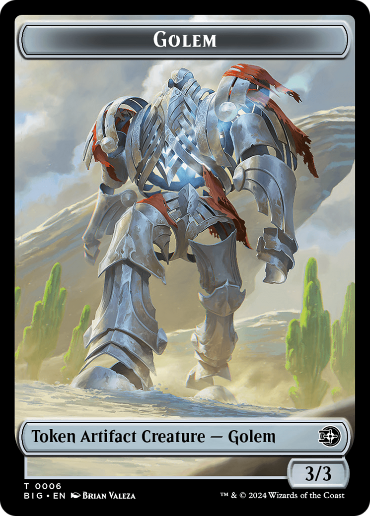 Golem // Plot Double-Sided Token [Outlaws of Thunder Junction: The Big Score Tokens] | Tacoma Games