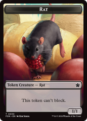 Elf Warrior // Rat (0030) Double-Sided Token [Foundations Tokens] | Tacoma Games