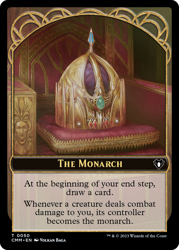 The Monarch // Dwarf Berserker Double-Sided Token [Commander Masters Tokens] | Tacoma Games