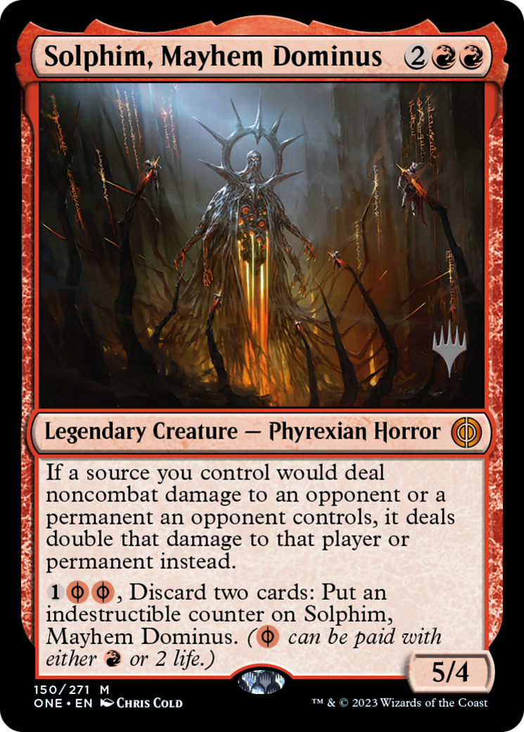 Solphim, Mayhem Dominus (Promo Pack) [Phyrexia: All Will Be One Promos] | Tacoma Games