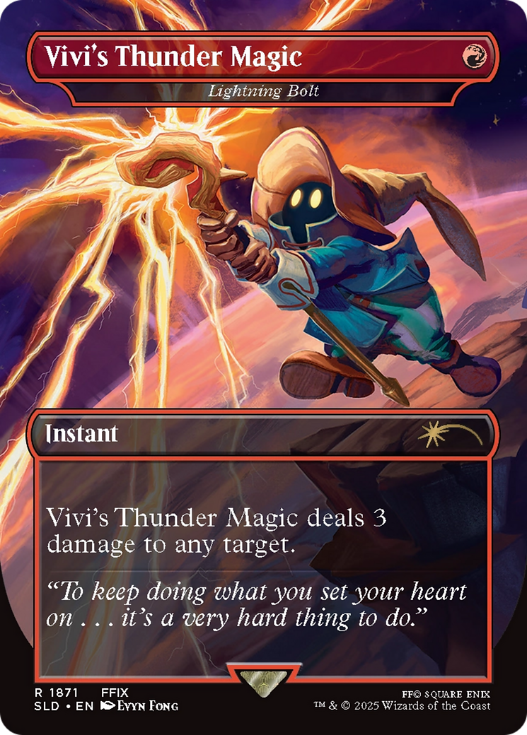 Vivi's Thunder Magic - Lightning Bolt [Secret Lair Drop Series] | Tacoma Games